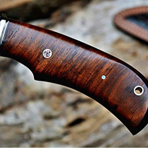 Bobcat Knives Custom Handmade Hunting Knife Bear Hunter Damascus S...