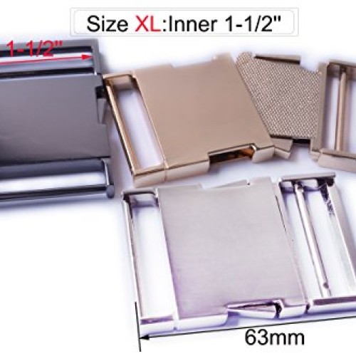 Bobeey 2pcs 1 1/2 Flat Metal Side Release Buckle For Purses makin...