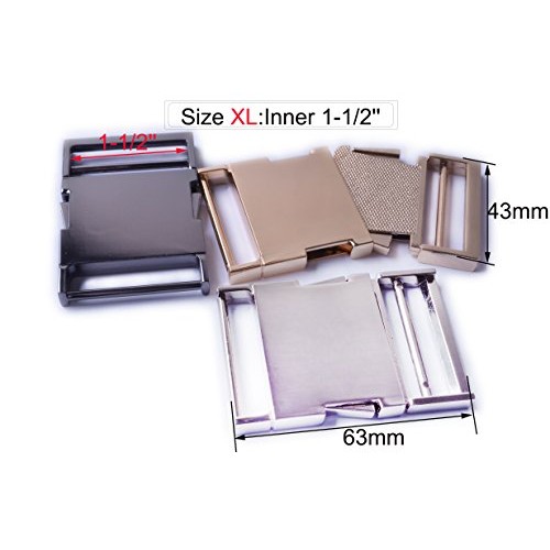 Bobeey 2pcs 1 1/2 Flat Metal Side Release Buckle For Purses makin...