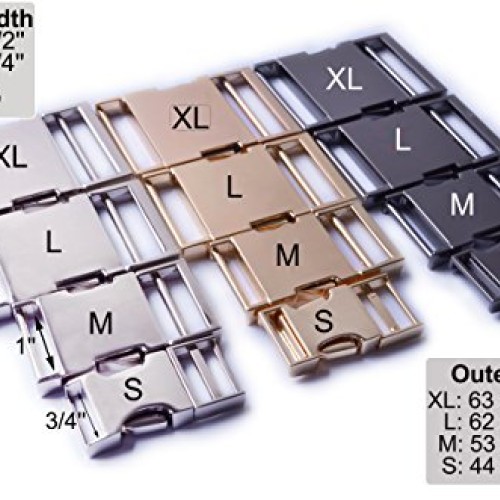 Bobeey 2pcs 1 1/2 Flat Metal Side Release Buckle For Purses makin...