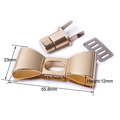 Bobeey 2sets 55x23mm Classy Light Gold Bowknot Purses Locks Clutch...