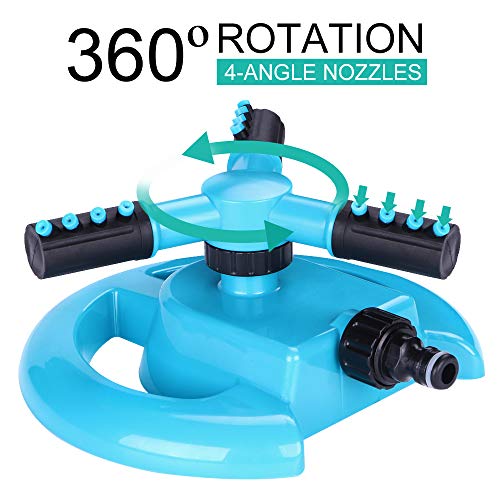 BOBOO Garden Sprinkler 360 Degree Rotating Lawn Sprinkler Automati...