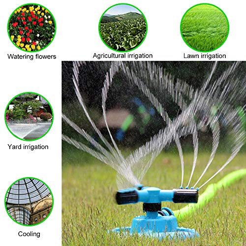 BOBOO Garden Sprinkler 360 Degree Rotating Lawn Sprinkler Automati...