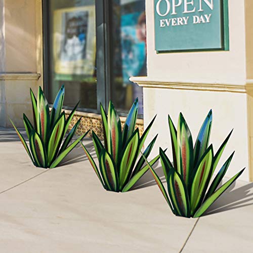 Fake Garden Snake Plants Decoration Garden Art Metal Agave Statue ...