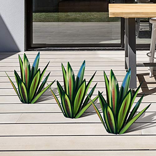 Fake Garden Snake Plants Decoration Garden Art Metal Agave Statue ...