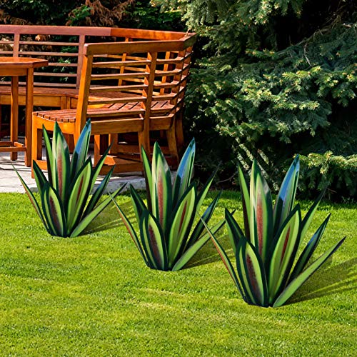 Fake Garden Snake Plants Decoration Garden Art Metal Agave Statue ...