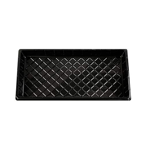 Plant Trays Without Holes-Durable Black Plastic Growing Trays Wit...