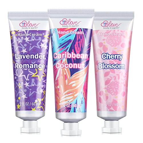 BODY & EARTH Hand Cream Gift Set，Natural Plant Fragrance Hand Lot...