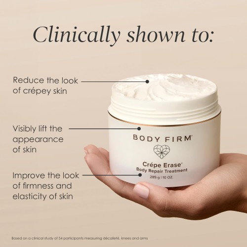 BODY FIRM Crepe Erase Body Repair Treatment, Anti-Aging Wrinkle Cream, Support Skins Natural Elastin & Collagen Production - 10oz