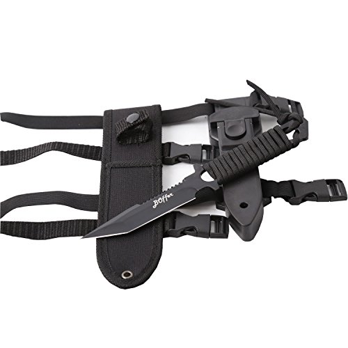 BOffer Scuba Diving Knife,Black Tactical Sharp Blade knives,Divers...
