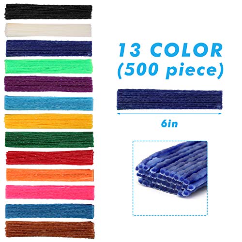 500 Piece Sticky Wax Craft Sticks. Wikki Stix Made of Non-Toxic Ma...