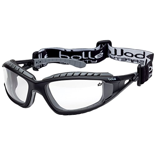 Bollé Safety 253-TR-40085 Tracker Safety Eyewear with Black/Gray P...