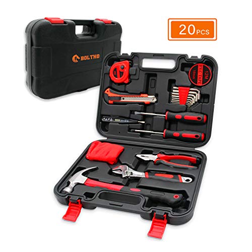 BOLTHO 20-Piece Home Repair Tool Set - General Household Hand Tool...