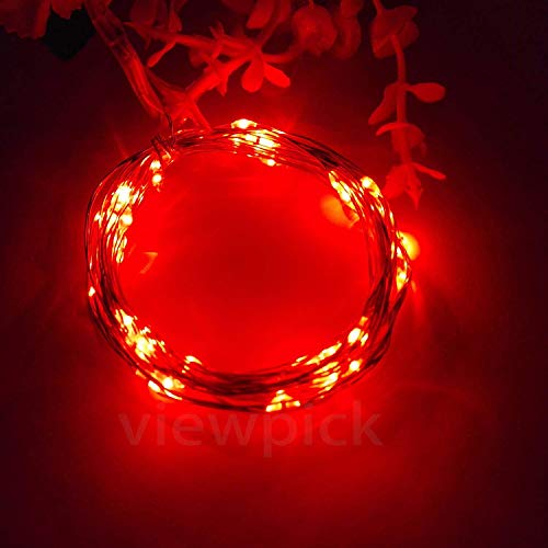 3 Pack,BOLWEO 10ft/3M 30 LEDs Red Battery Operated String Light,Ba...