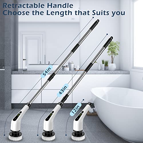 Electric Spin Scrubber, Cordless Cleaning Brush Tub Tile Scrubber ...