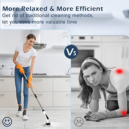 Electric Spin Scrubber, Cordless Cleaning Brush Tub Tile Scrubber ...