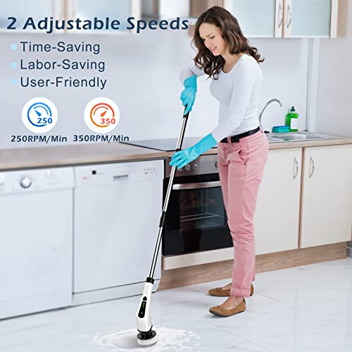 Electric Spin Scrubber, Cordless Cleaning Brush Tub Tile Scrubber ...