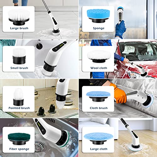 Electric Spin Scrubber, Cordless Cleaning Brush Tub Tile Scrubber ...