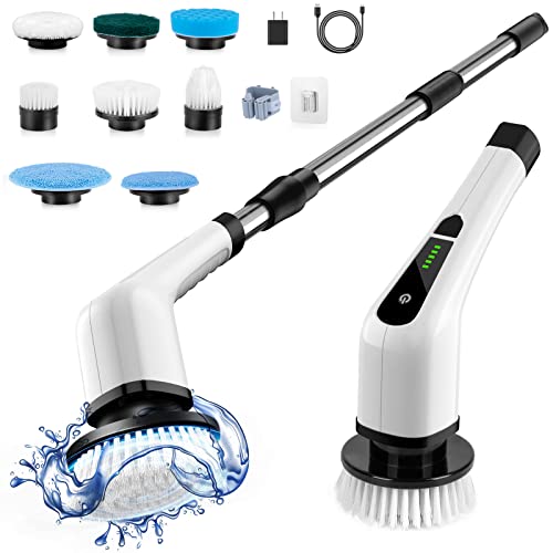 Electric Spin Scrubber, Cordless Cleaning Brush Tub Tile Scrubber ...