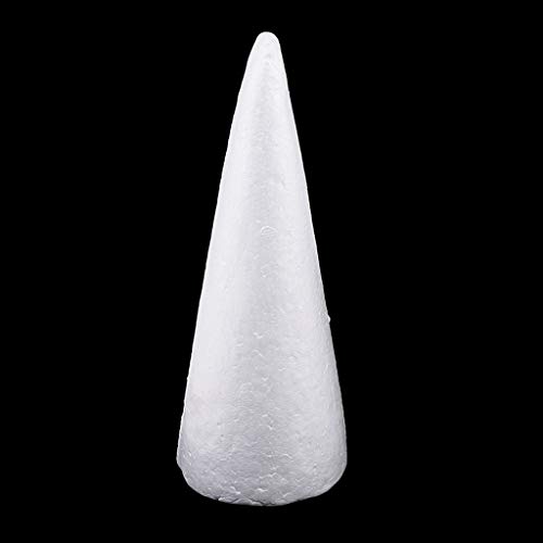 Bonarty Foam Cones for DIY Crafts 15 Pack White Polystyrene 5.9 ...