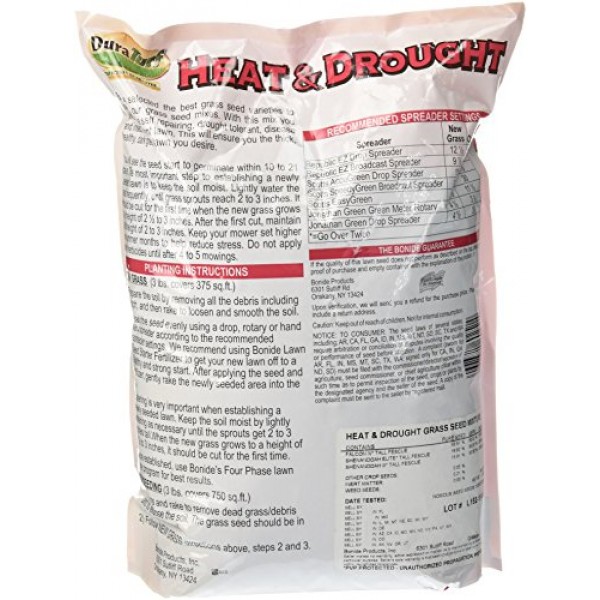 Bonide 60251 Heat and Drought Grass Seed, 3-Pound