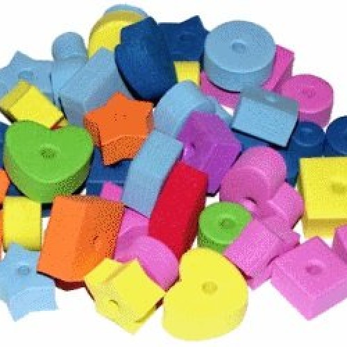 Bonka Bird Toys 1695 Pack of 400 Foam Craft Stringing Lacing Beads...