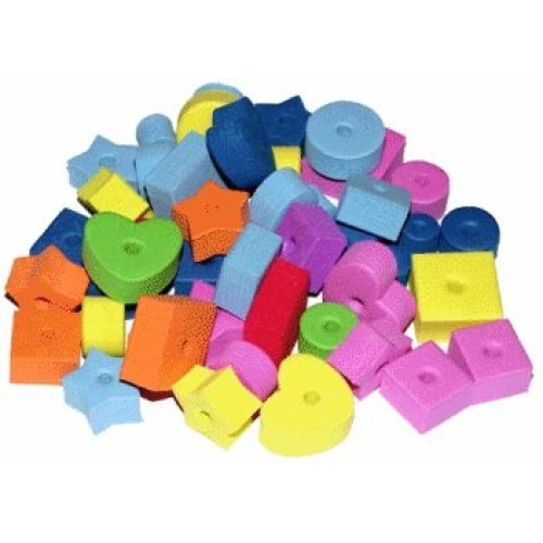 Bonka Bird Toys 1695 Pack of 400 Foam Craft Stringing Lacing Beads...