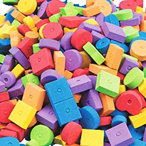 Bonka Bird Toys 1695 Pack of 400 Foam Craft Stringing Lacing Beads...