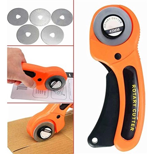 BonneXD 6PCS/Set 45mm Round Cutters Sewing Rotary Cloth Guiding Cu...