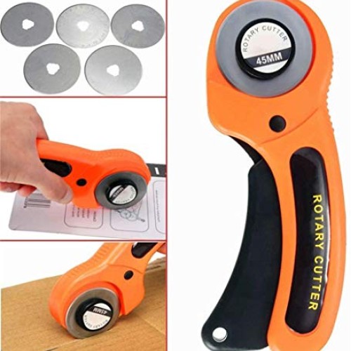 BonneXD 6PCS/Set 45mm Round Cutters Sewing Rotary Cloth Guiding Cu...