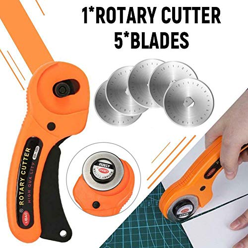 BonneXD 6PCS/Set 45mm Round Cutters Sewing Rotary Cloth Guiding Cu...