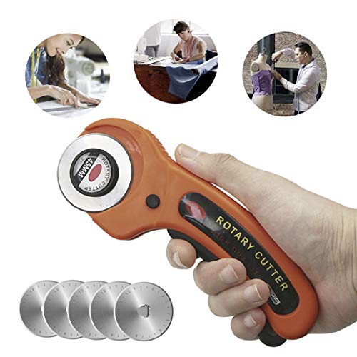 BonneXD 6PCS/Set 45mm Round Cutters Sewing Rotary Cloth Guiding Cu...