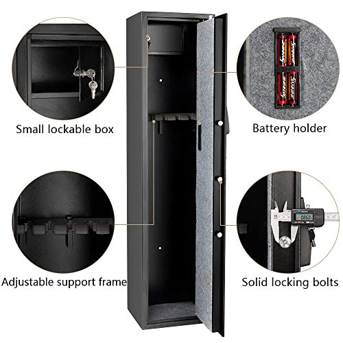 Bonnlo Electronic Safe Large Firearm Rifle Storage Cabinet Qui...