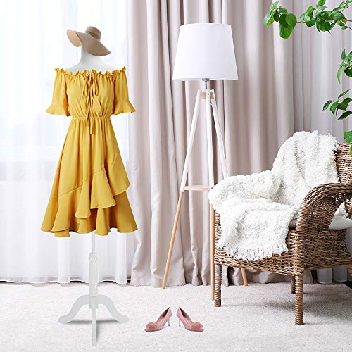 Bonnlo Female Dress Form Pinnable Mannequin Body Torso with Wooden...