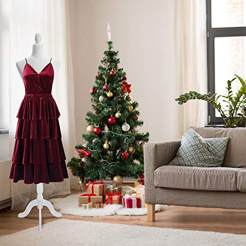 Bonnlo Female Dress Form Pinnable Mannequin Body Torso with Wooden...
