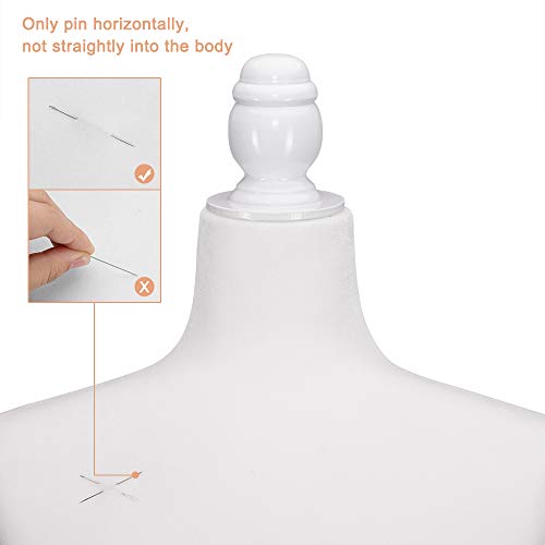 Bonnlo Female Dress Form Pinnable Mannequin Body Torso with Wooden...