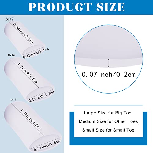 Bonuci 40 Pieces Toe Protectors Silicone Toe Caps Breathable Toe C...