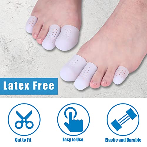 Bonuci 40 Pieces Toe Protectors Silicone Toe Caps Breathable Toe C...