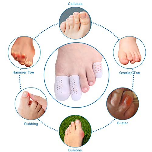 Bonuci 40 Pieces Toe Protectors Silicone Toe Caps Breathable Toe C...