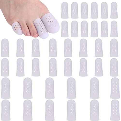 Bonuci 40 Pieces Toe Protectors Silicone Toe Caps Breathable Toe C...