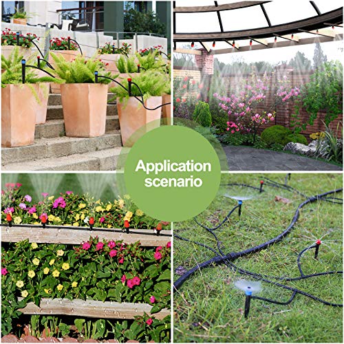 Bonviee Drip Irrigation Kit, 169FT Greenhouse Watering System, 1/4...