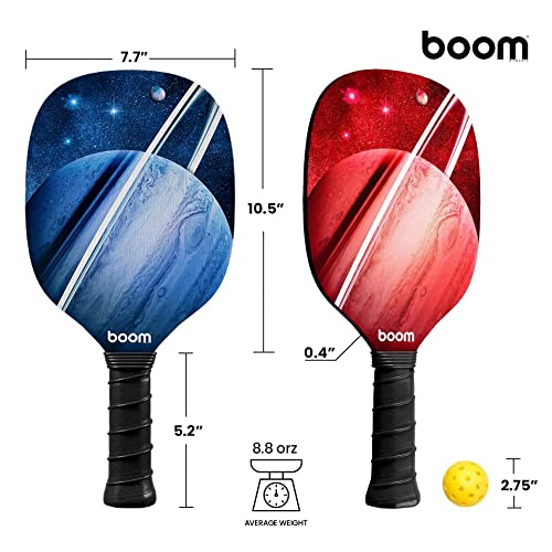 Pickleball Paddle Set | Set of 4 Premium Wood Paddles | Complete S...