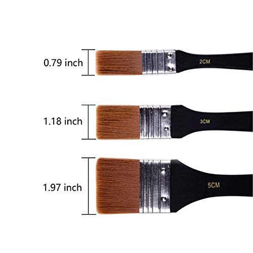 Paint Brushes for Paints Stains Varnishes Glues and Gesso, Nylon H...