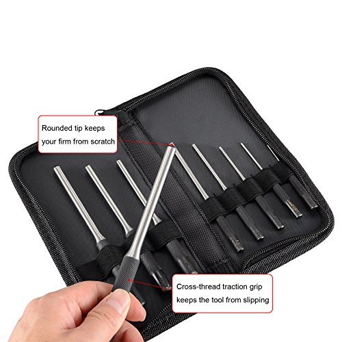Best mith Grip Roll Pin Punch Tool Set in Zippered Organizer C...