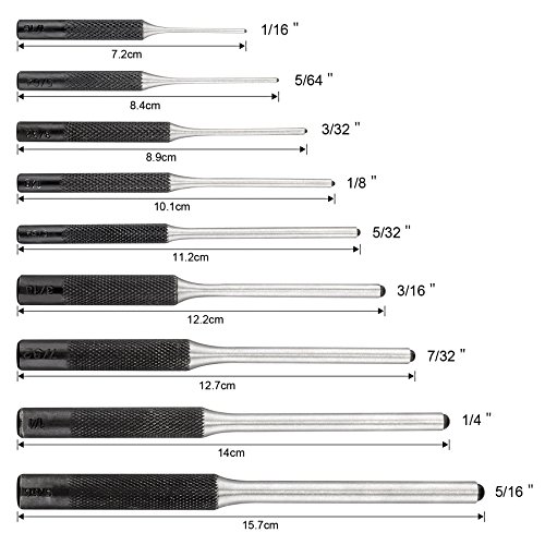 Best mith Grip Roll Pin Punch Tool Set in Zippered Organizer C...