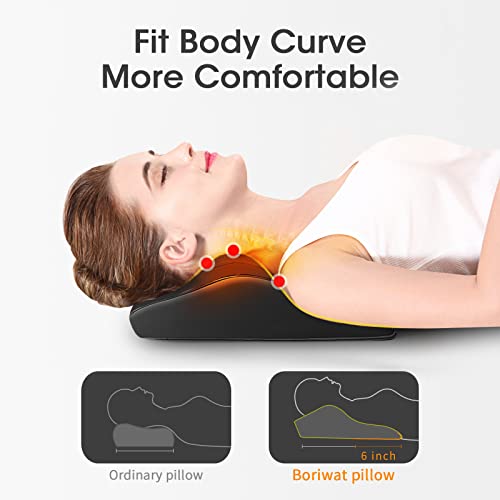 Boriwat Back Massager with Heat, Cordless Massagers for Neck and B...