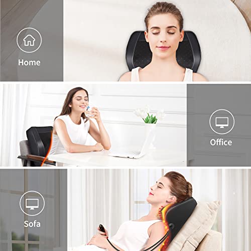 Boriwat Back Massager with Heat, Cordless Massagers for Neck and B...