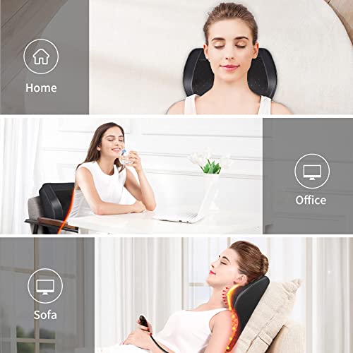 Boriwat Back Massager with Heat, Massagers for Neck and Back, 3D K...