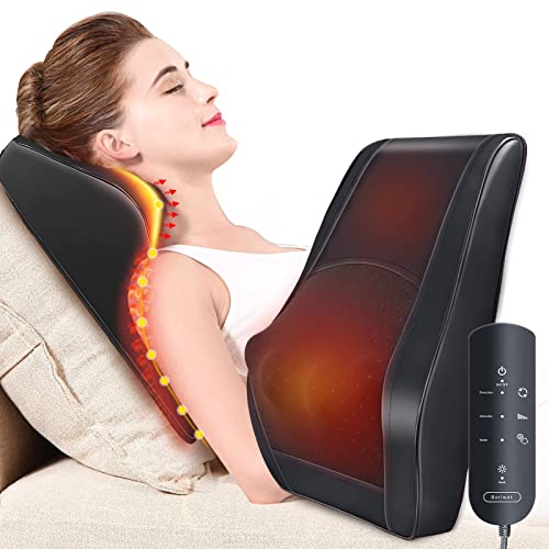 Boriwat Back Massager with Heat, Massagers for Neck and Back, 3D K...