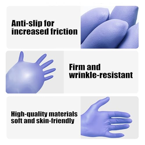 Borje Nitrile Exam Gloves, 4 Mil Disposable Medical Gloves, Latex-...